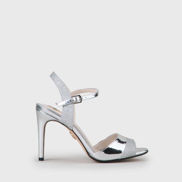 Buffalo Aida Gümüş Topuklu Sandalet | G2K-5452